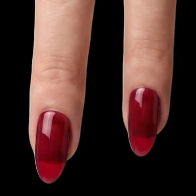 A macro photograph of the Cherry Gloss set — jelly gloss